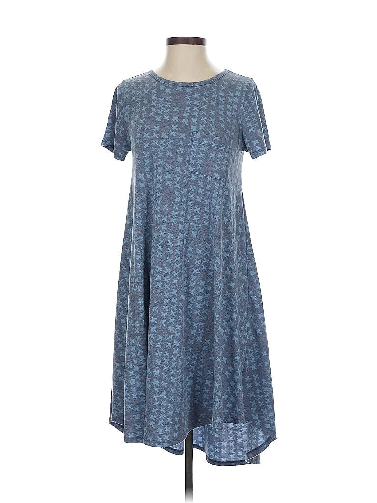 Pre-owned Lularoe Casual Dress In Blue
