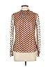 DR2 100% Polyester Polka Dots Brown Long Sleeve Blouse Size L - photo 1