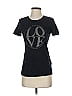 Lucky Bees 100% Cotton Black Short Sleeve T-Shirt Size XS - photo 1