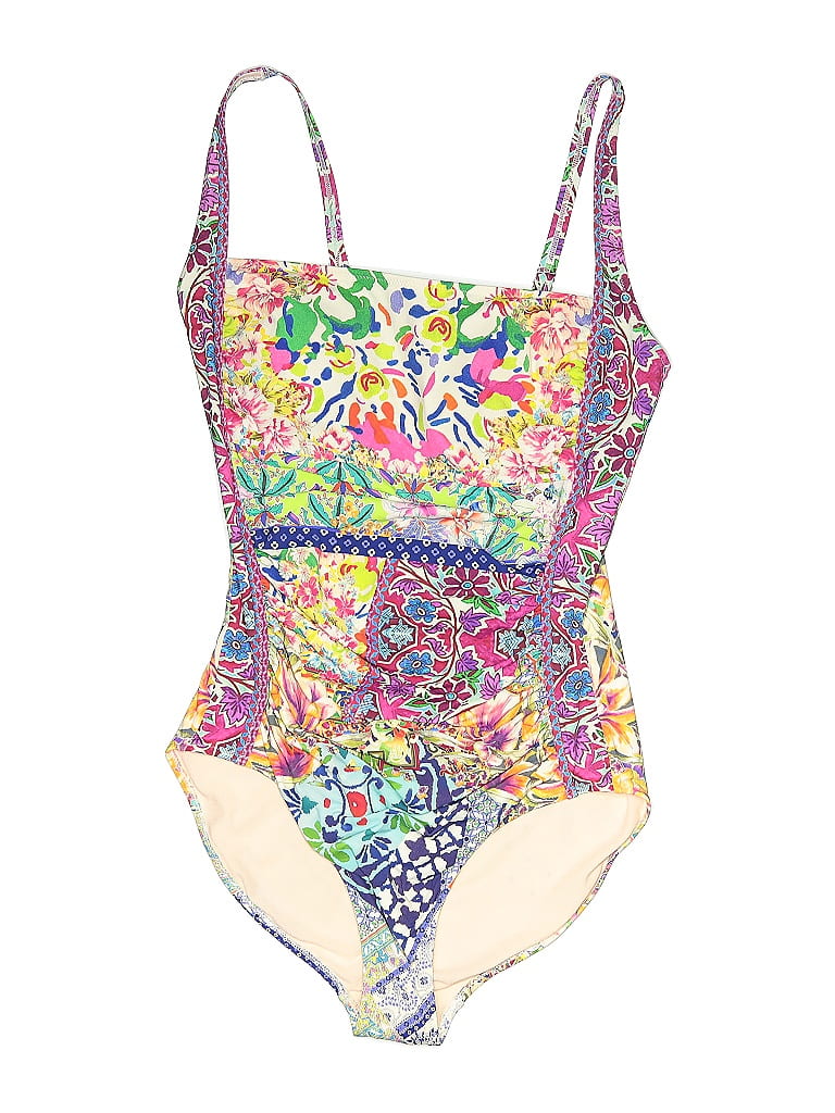 Johnny Was Paisley Ivory One Piece Swimsuit Size 1X - photo 1