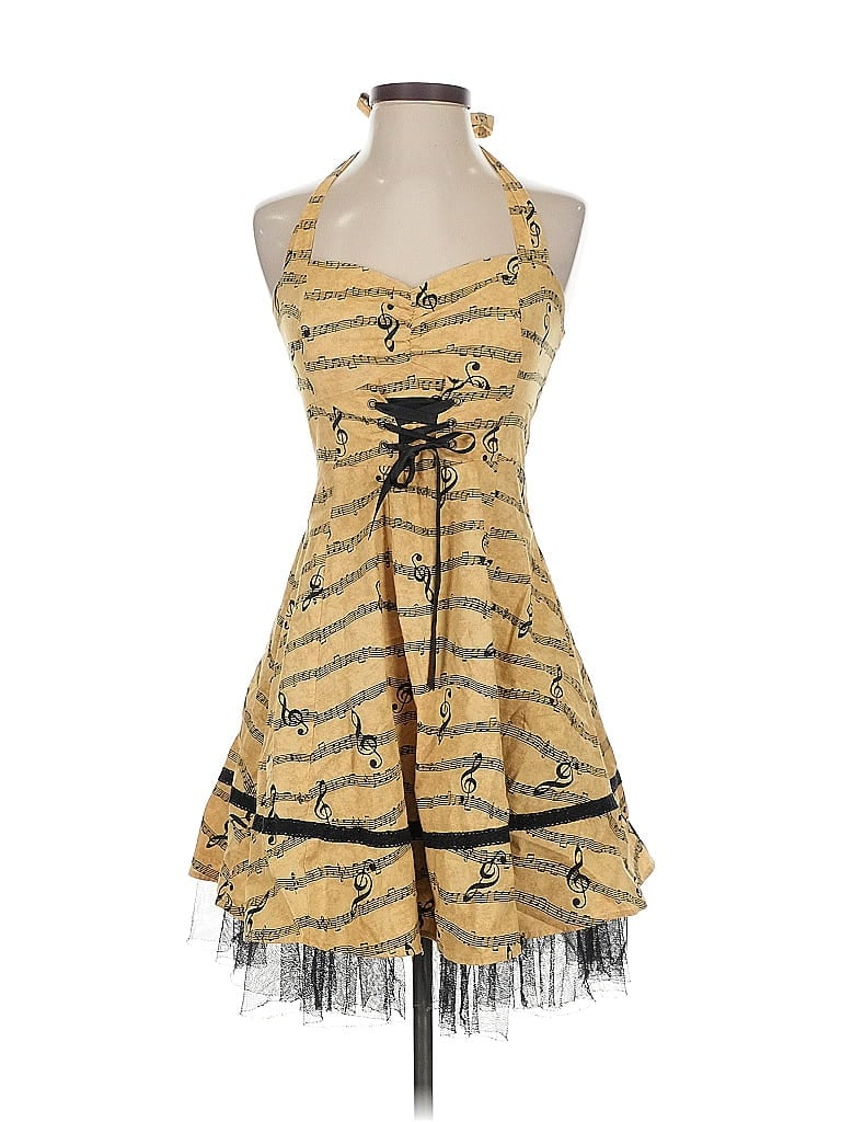 Hot Topic Yellow Cocktail Dress Size S - photo 1