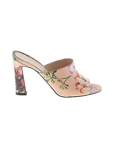 Gucci Blooms Print Leather Mule/Clog (view 1)