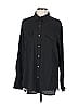 Ann Taylor LOFT 100% Polyester Solid Black Long Sleeve Blouse Size L - photo 1
