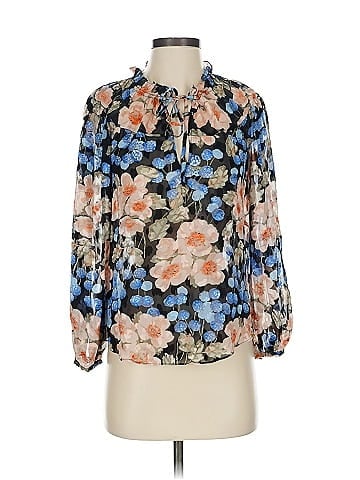 Rebecca Taylor Long Sleeve Silk Top (view 1)