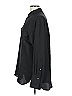 Ann Taylor LOFT 100% Polyester Solid Black Long Sleeve Blouse Size L - photo 4