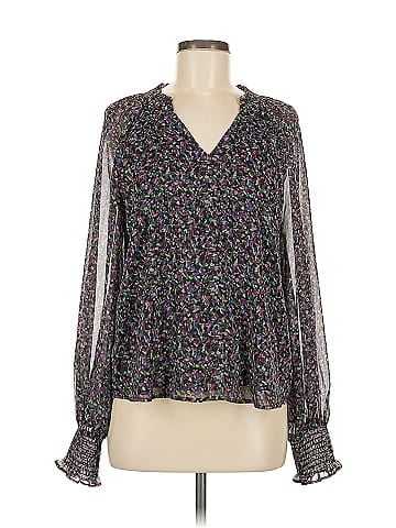 Aqua Long Sleeve Blouse (view 1)