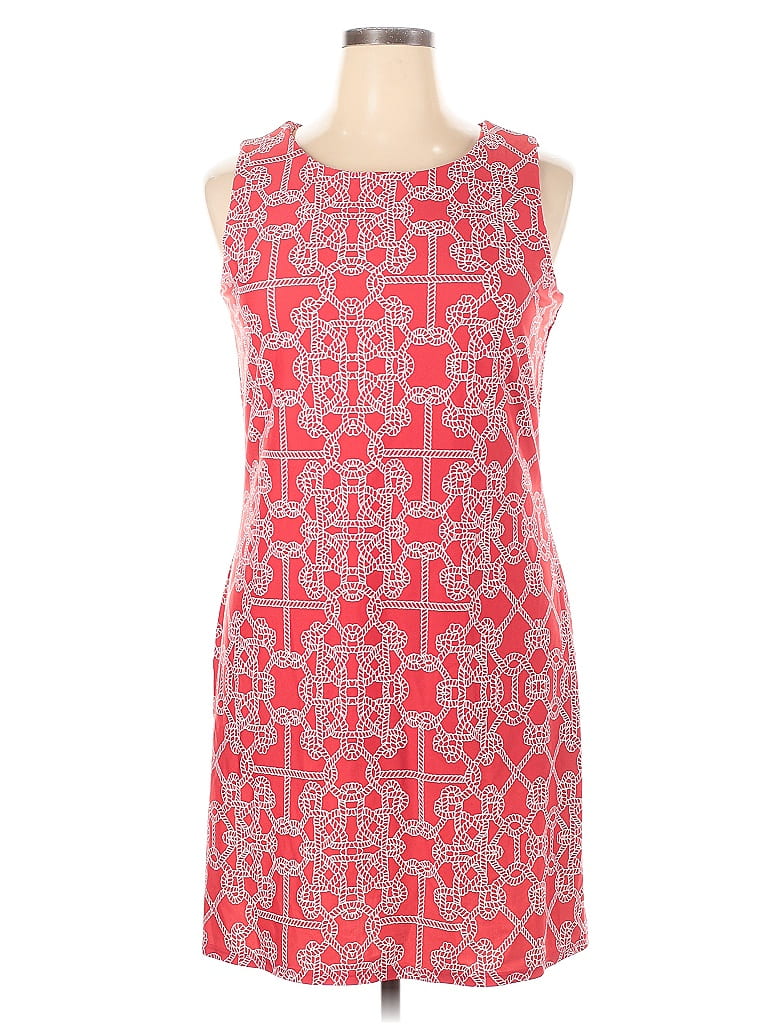 Jude Connally Graphic Red Casual Dress Size XL - photo 1