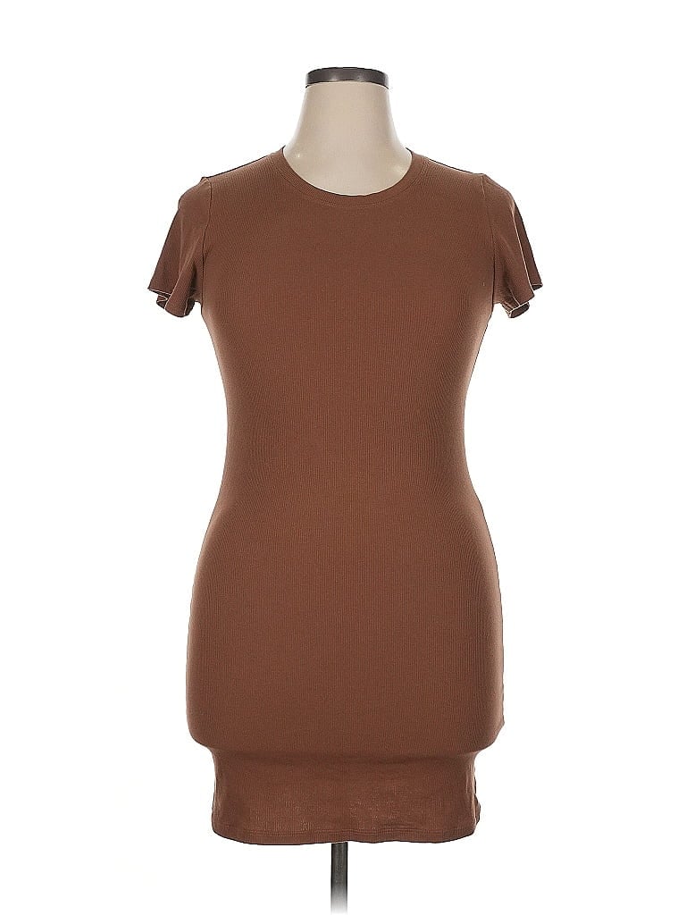 Victoria's Secret Pink Solid Brown Casual Dress Size XL - photo 1