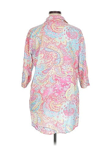 Lauren by Ralph Lauren 3/4 Sleeve Button-Down Shirt (view 2)