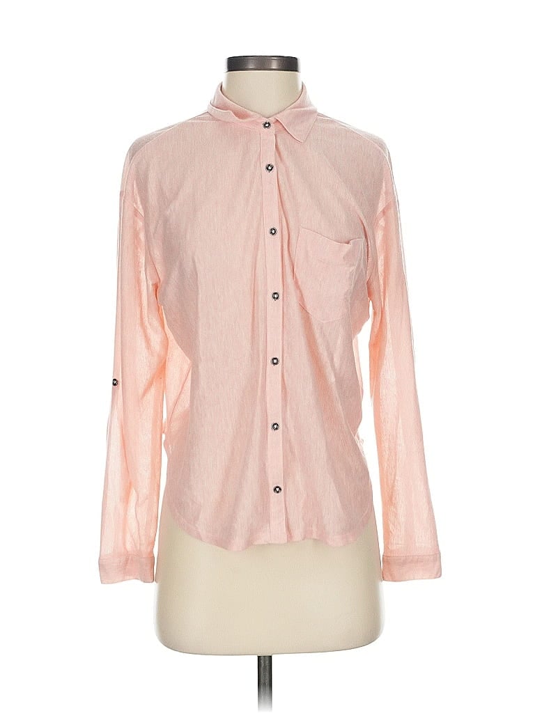 Pre-owned Bdg Long Sleeve Blouse In Pink