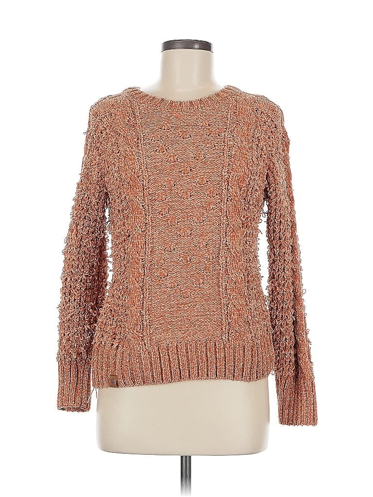 Simply Southern 100% Polyester Tweed Brown Pullover Sweater Size M - photo 1