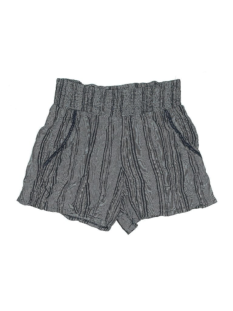 Three Dots 100% Rayon Stripes Gray Shorts Size S - photo 1
