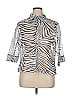 Notations Animal Print Silver 3/4 Sleeve Blouse Size XL - photo 1