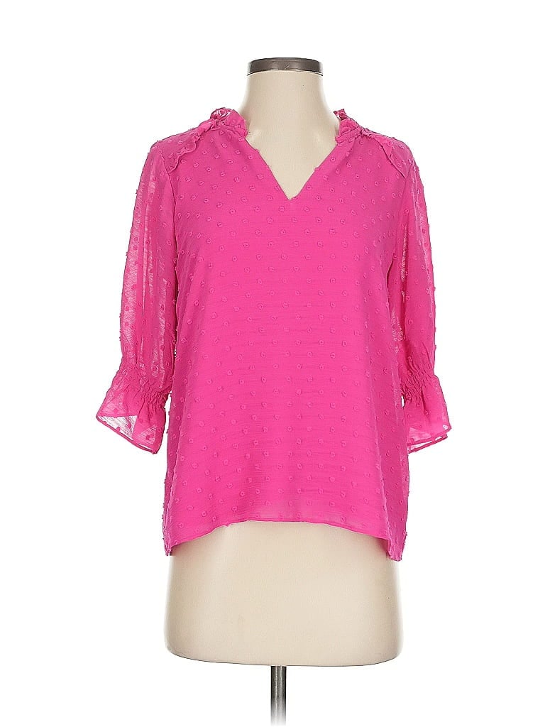 Click to view more detailed imagery on our partner's website Pre-owned Cece 3/4 Sleeve Blouse In Pink