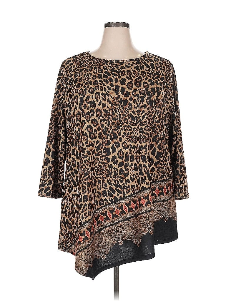 Ruby Rd. Brown Casual Dress Size 2X - photo 1