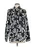 Gracia 100% Polyester Floral Black Long Sleeve Blouse Size L - photo 1