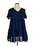 Unbranded 100% Dacron Solid Blue Casual Dress Size 2X - photo 1