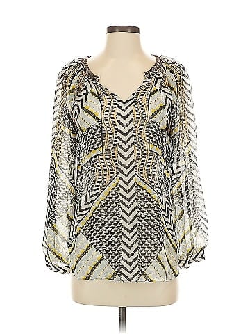 Hale Bob Long Sleeve Silk Top (view 1)