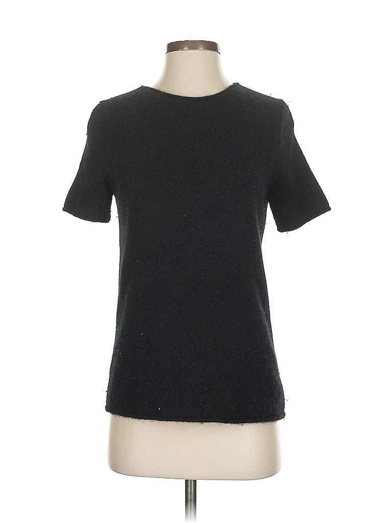 Pre-owned Theory Cashmere Pullover Sweater In Black