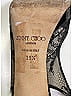 Jimmy Choo 100% Patent Leather Paisley Gray Black Nova Lace Patent Leather Slingback Heels Size EU 39 1/2 - photo 5
