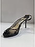 Jimmy Choo 100% Patent Leather Paisley Gray Black Nova Lace Patent Leather Slingback Heels Size EU 39 1/2 - photo 6