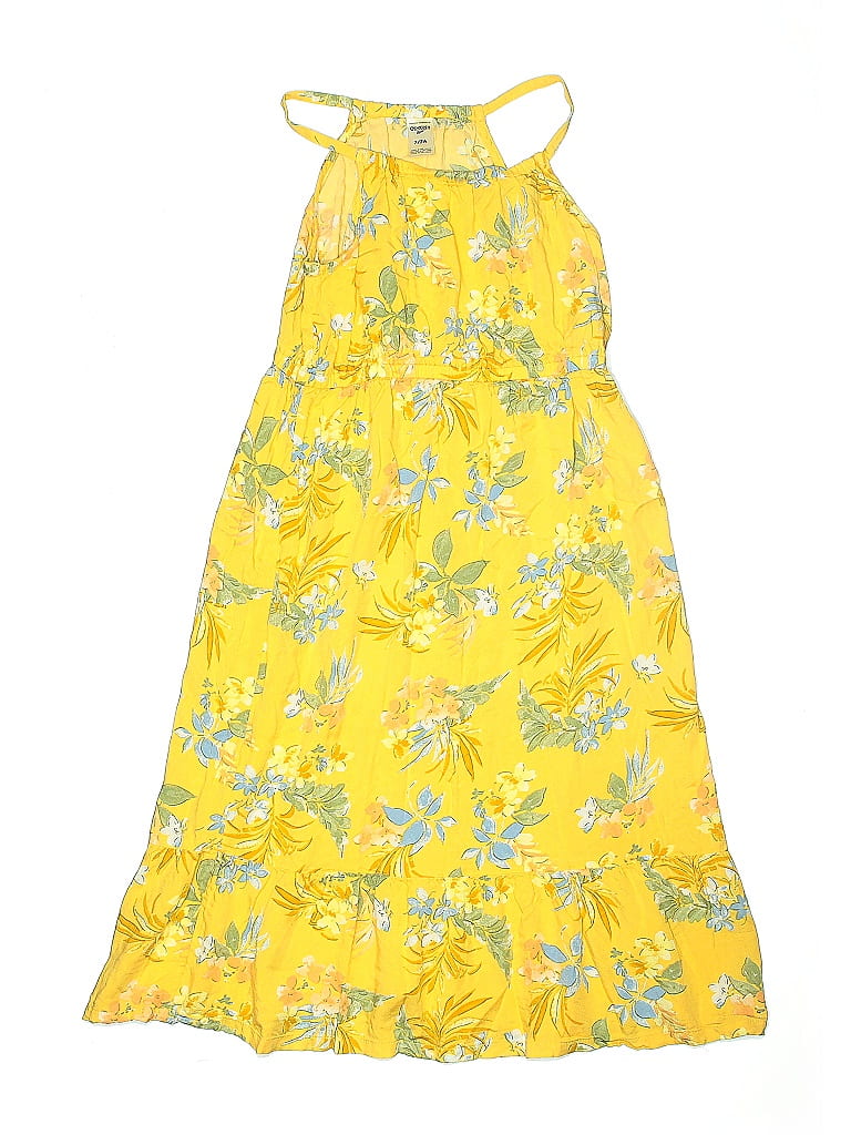 OshKosh B'gosh 100% Viscose Yellow Dress Size 7 - photo 1