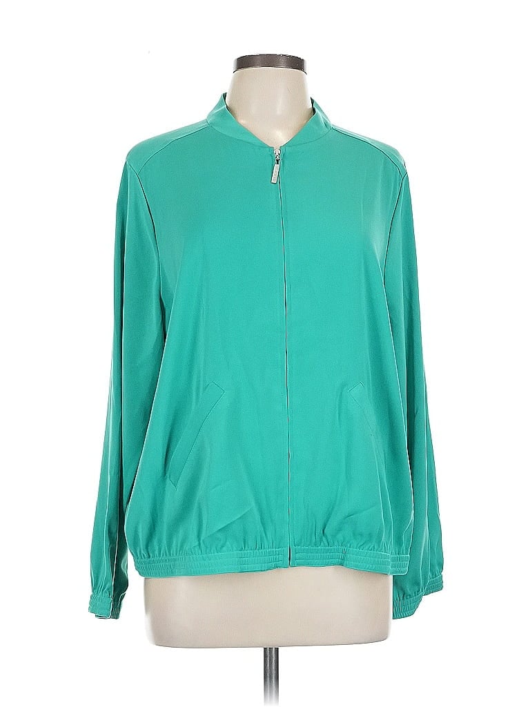 Susan Graver Teal Track Jacket Size L - photo 1