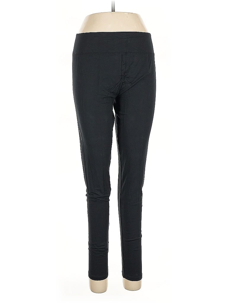 Cuddl Duds Solid Black Active Pants Size L - photo 1