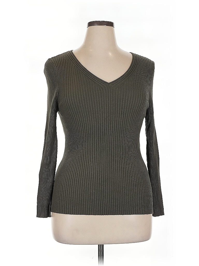 Pink Clover Green Gray Pullover Sweater Size XL - photo 1