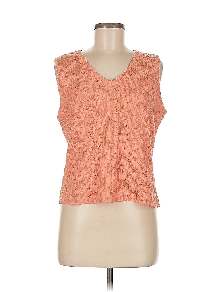 Click to view more detailed imagery on our partner's website Pre-owned Kate Hill Sleeveless Blouse In Orange