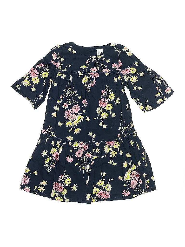 Baby Gap 100% Cotton Floral Blue Dress Size 5 - photo 1