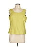 Kasper Yellow Green Sleeveless Top Size 12 - photo 1