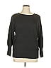Terra & Sky 100% Polyester Black Pullover Sweater Size 0X - photo 1
