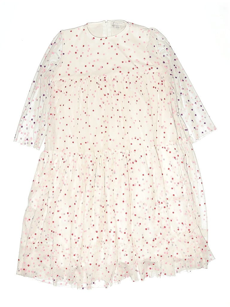 Stella McCartney 100% Polyester Hearts White Pink Dress Size 14 - photo 1