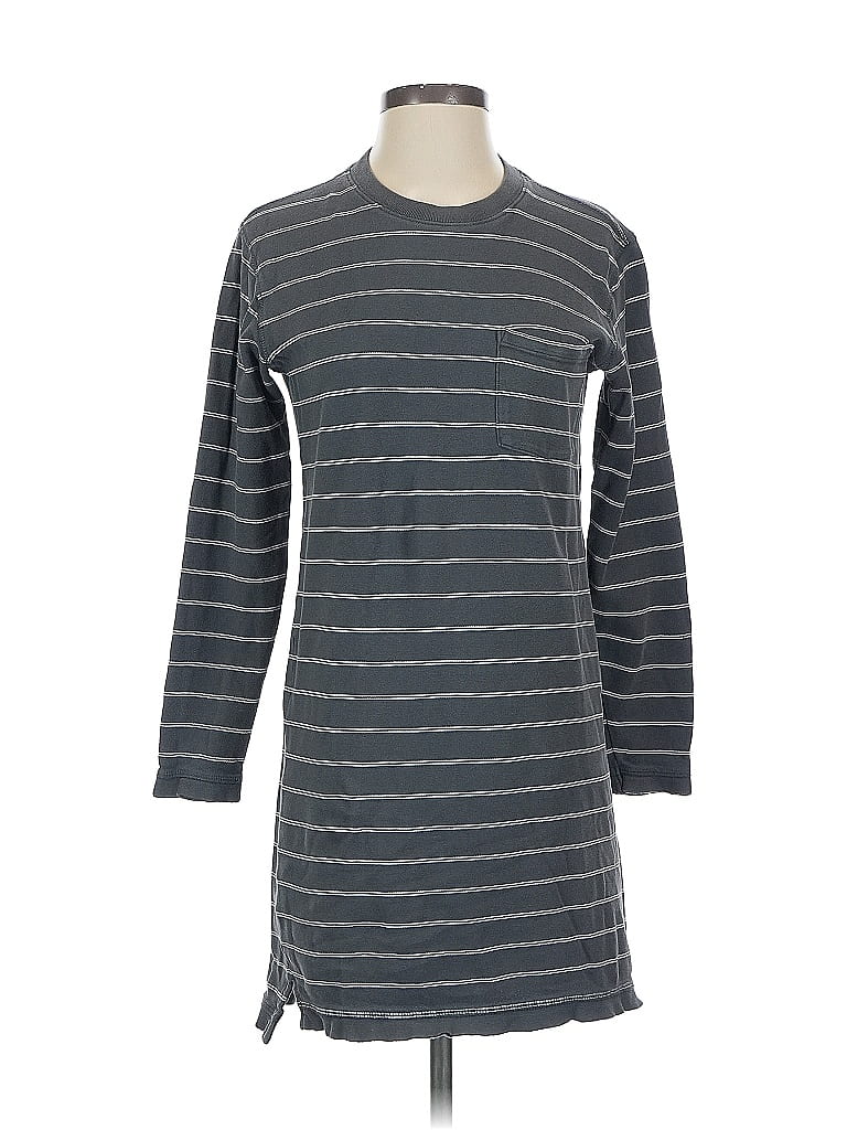 ATM 100% Pima Cotton Stripes Gray Casual Dress Size XS - photo 1