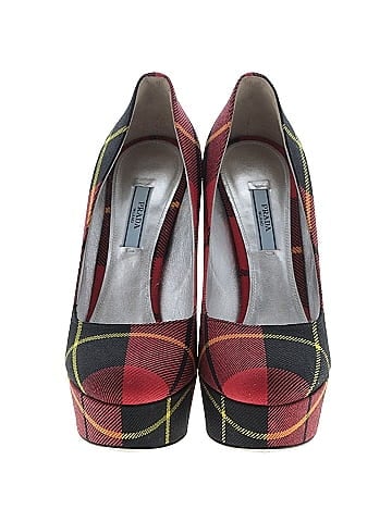 Prada Plaid Heels (view 2)