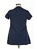 eShakti 100% Cotton Solid Blue Short Sleeve Top Size 16 - photo 2