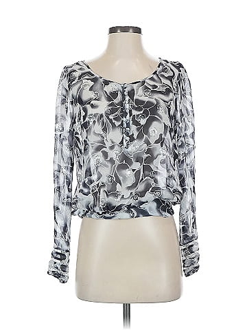 Guess Long Sleeve Silk Top (view 1)
