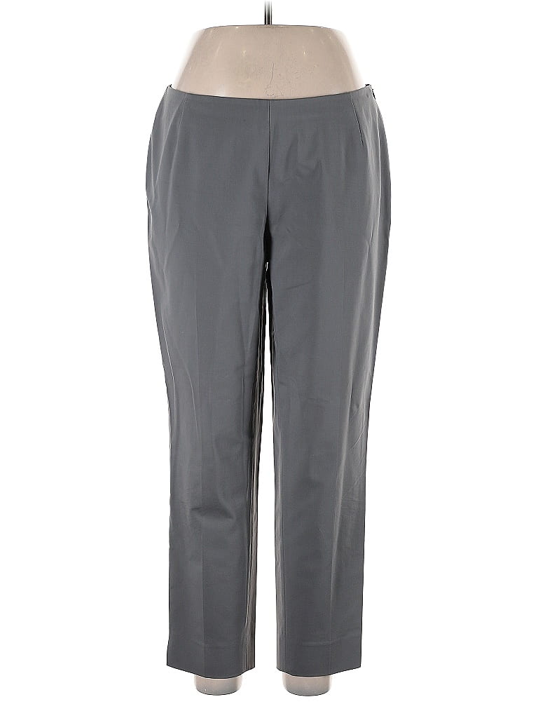 Lafayette 148 New York Solid Gray Dress Pants Size 12 - photo 1