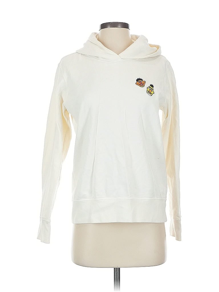 UT for Uniqlo 100% Cotton White Pullover Hoodie Size S - photo 1