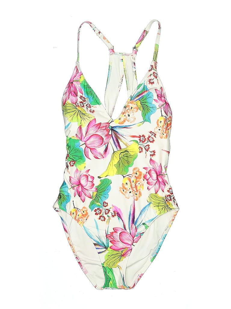 LA BLANCA 8 bright colors 1 piece swimsuit 1 shoulder floral tummy control main image 1