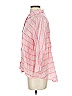 Habitat 100% Linen Stripes Pink 3/4 Sleeve Button-Down Shirt Size S - photo 4