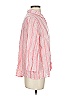 Habitat 100% Linen Stripes Pink 3/4 Sleeve Button-Down Shirt Size S - photo 3