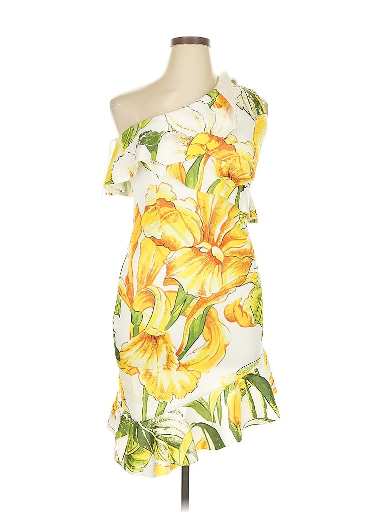 Alexia Admor Tropical Yellow Cocktail Dress Size 14 - photo 1
