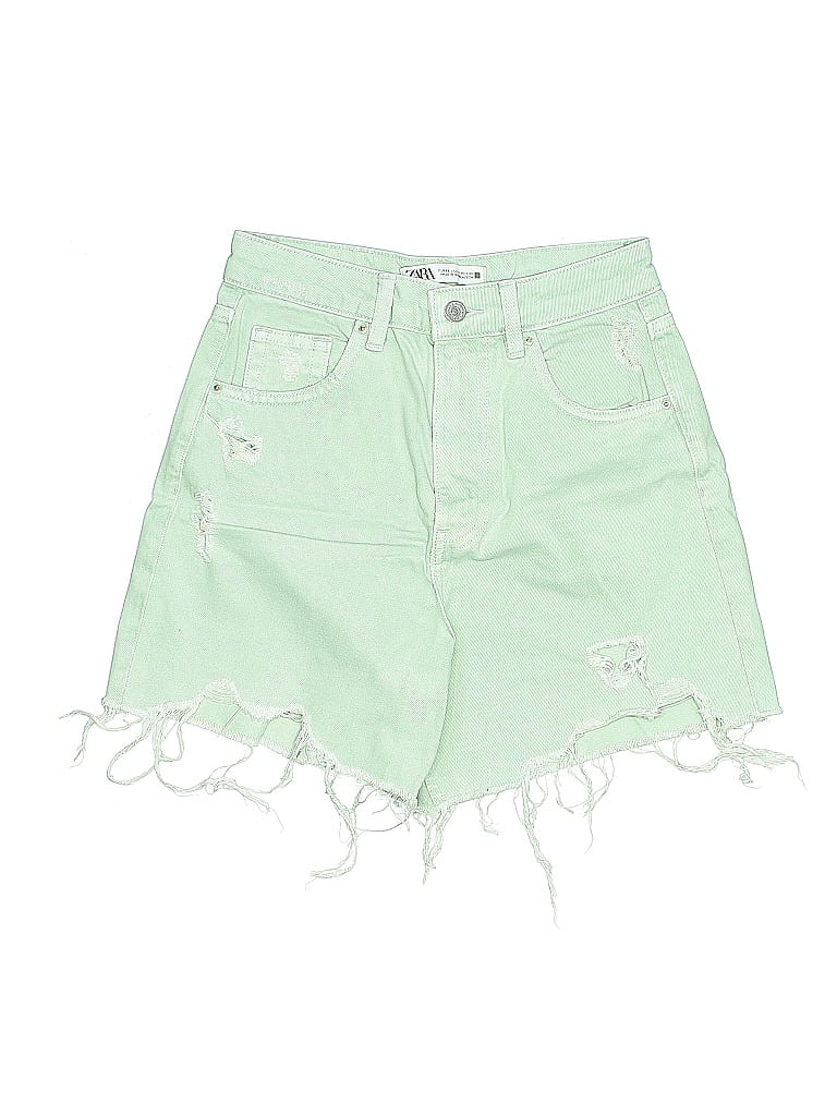 Click to view more detailed imagery on our partner's website Pre-owned Zara Denim Shorts In Green
