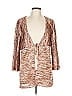 Chico's 100% Polyester Brown Cardigan Size L - photo 1