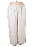 Flax 100% Linen Solid Ivory Linen Pants Size 22 (2G) - photo 1