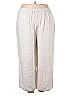 Flax 100% Linen Solid Ivory Linen Pants Size 22 (2G) - photo 2