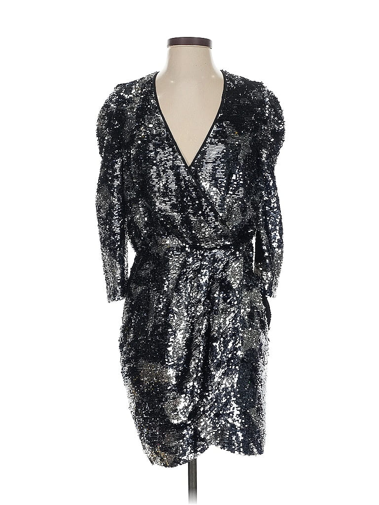 Tanya Taylor 100% Polyester Silver Cocktail Dress Size 2 - photo 1