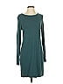 Lou & Grey Solid Teal Casual Dress Size S - photo 1